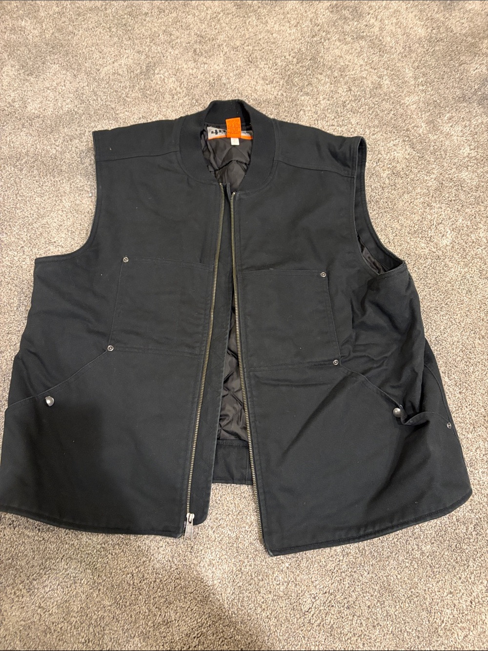 Duluth Trading Co Black Work Vest with Front Pockets